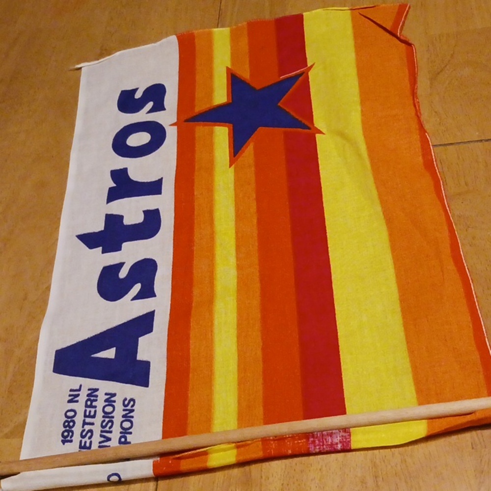 Vintage Houston Astros flag / pennant. Rare. BRAND NEW. 1980.